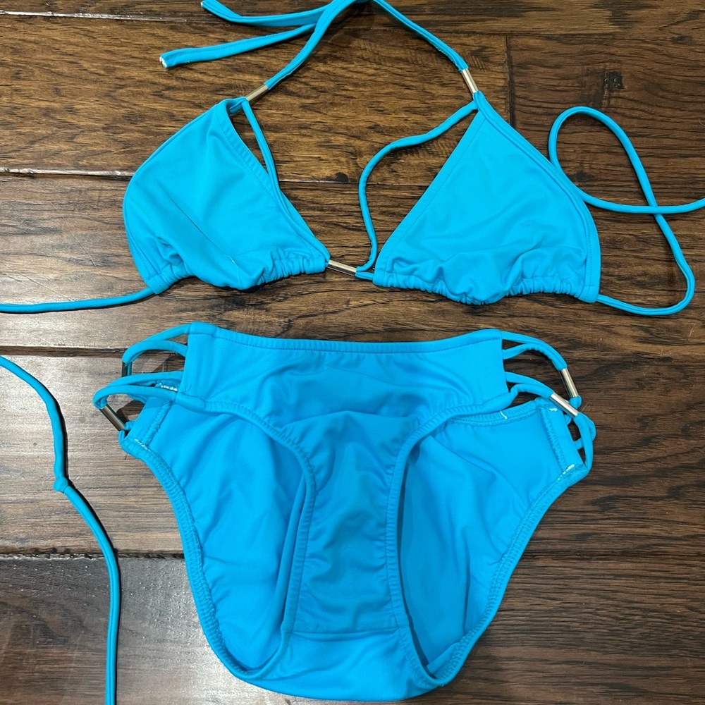 Women’s blue bikini